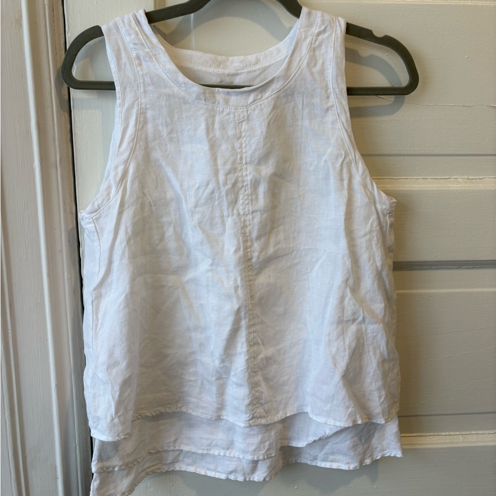 Threedots linen tank top size small